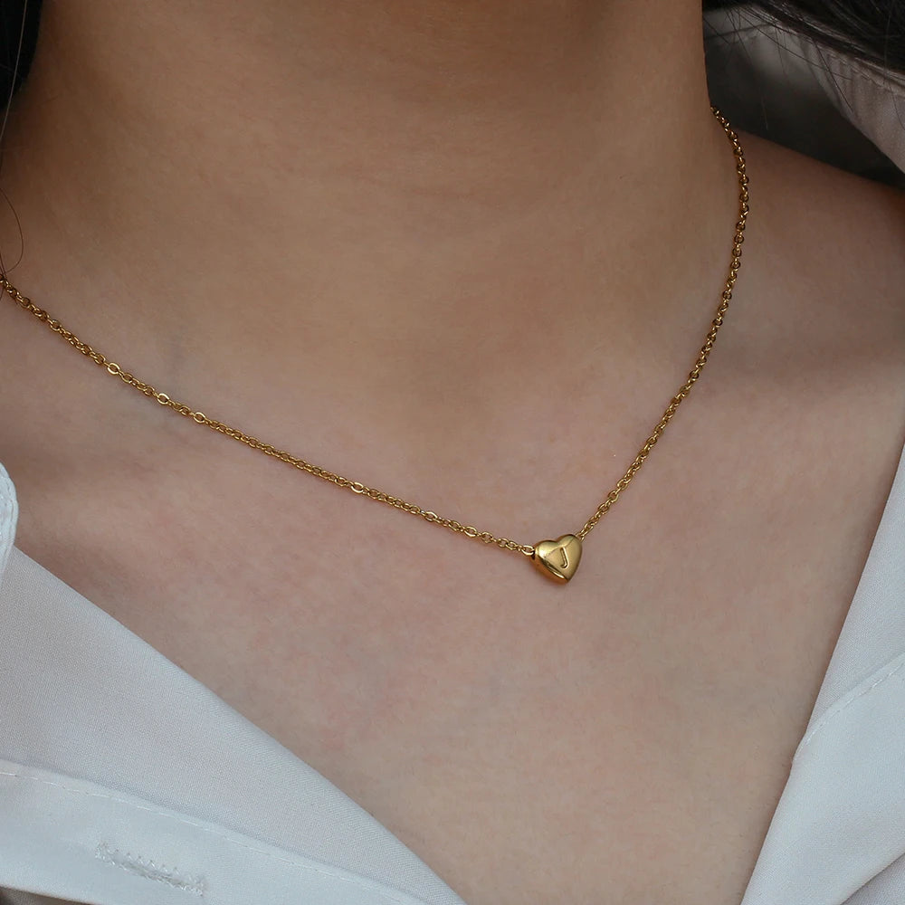 Minimalist Initial Love Necklace