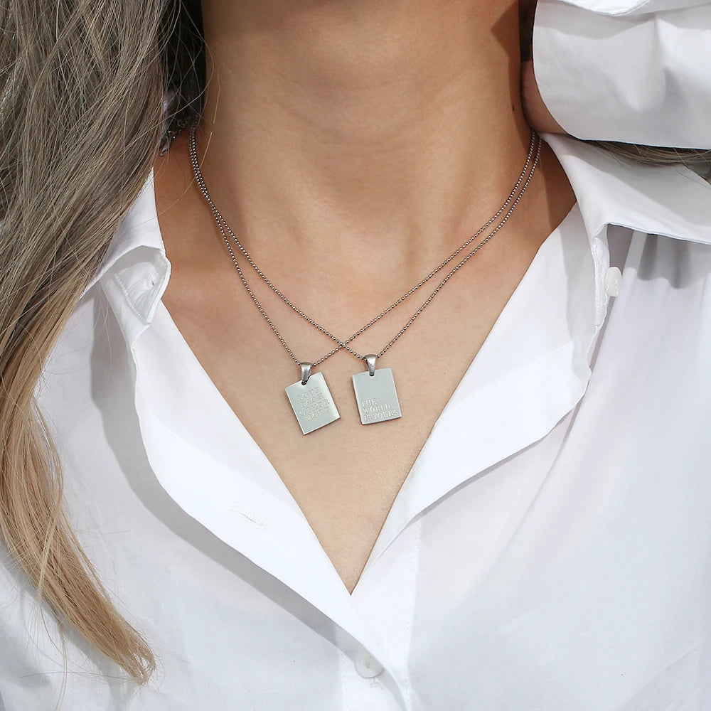 Silver Geometric Tarot Necklace