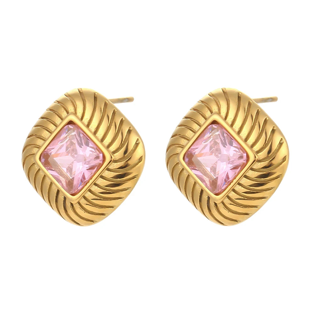 Luxury Zircon Stud Earrings