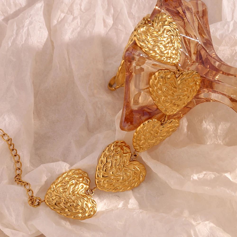 Heart Pattern 18K Gold Plated Set