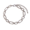 Elegant Silver Geometric Anklet