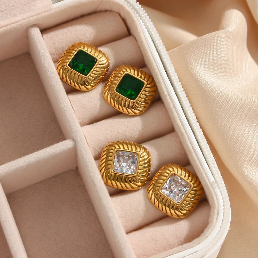 Luxury Zircon Stud Earrings