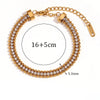 Elegant Triple Layer Zircon Bracelet