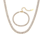 Luxury Zircon Tennis Chain Necklace & Bracelet Set