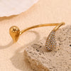 Rhinestone Droplet Adjustable Bracelet