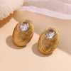 Exquisite Zircon Bird's Nest Earrings