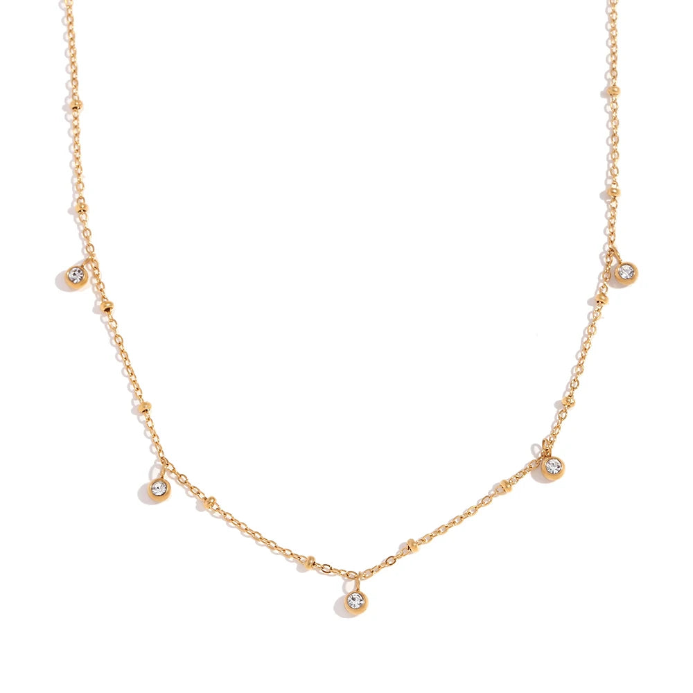 Zircon 18K Gold Necklace