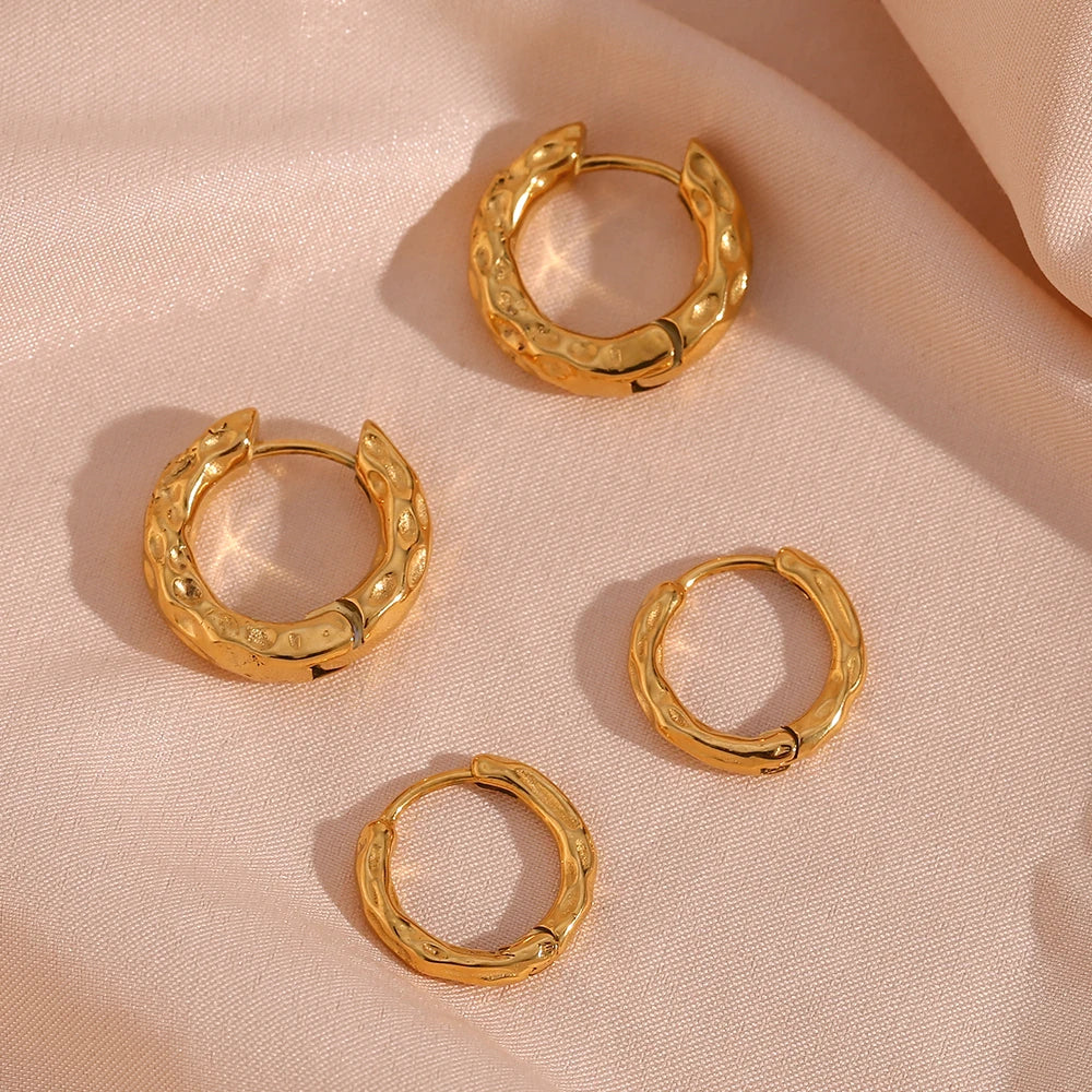 Vintage Gold Plated Hoop Earrings