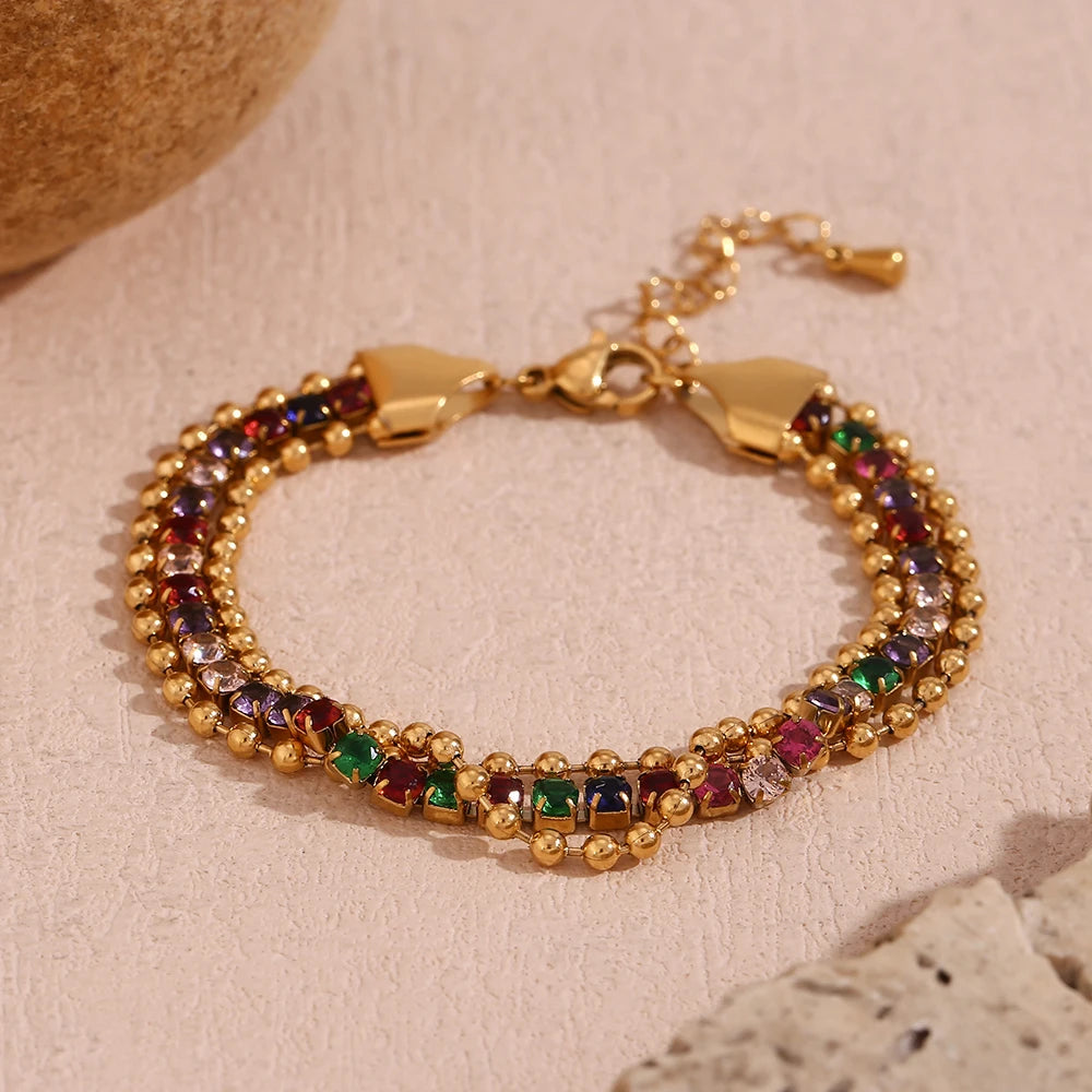 Three Layer Bead Bracelet