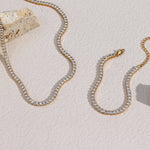 Luxury Zircon Tennis Chain Necklace & Bracelet Set