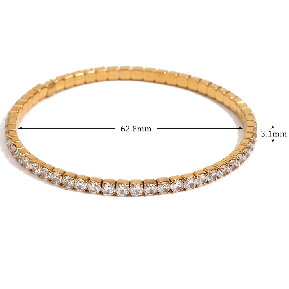 Elegant Zircon Square Bracelet