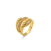 Vintage Zircon Twisted Ring