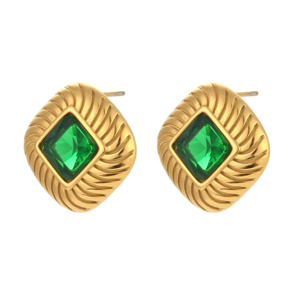 Luxury Zircon Stud Earrings