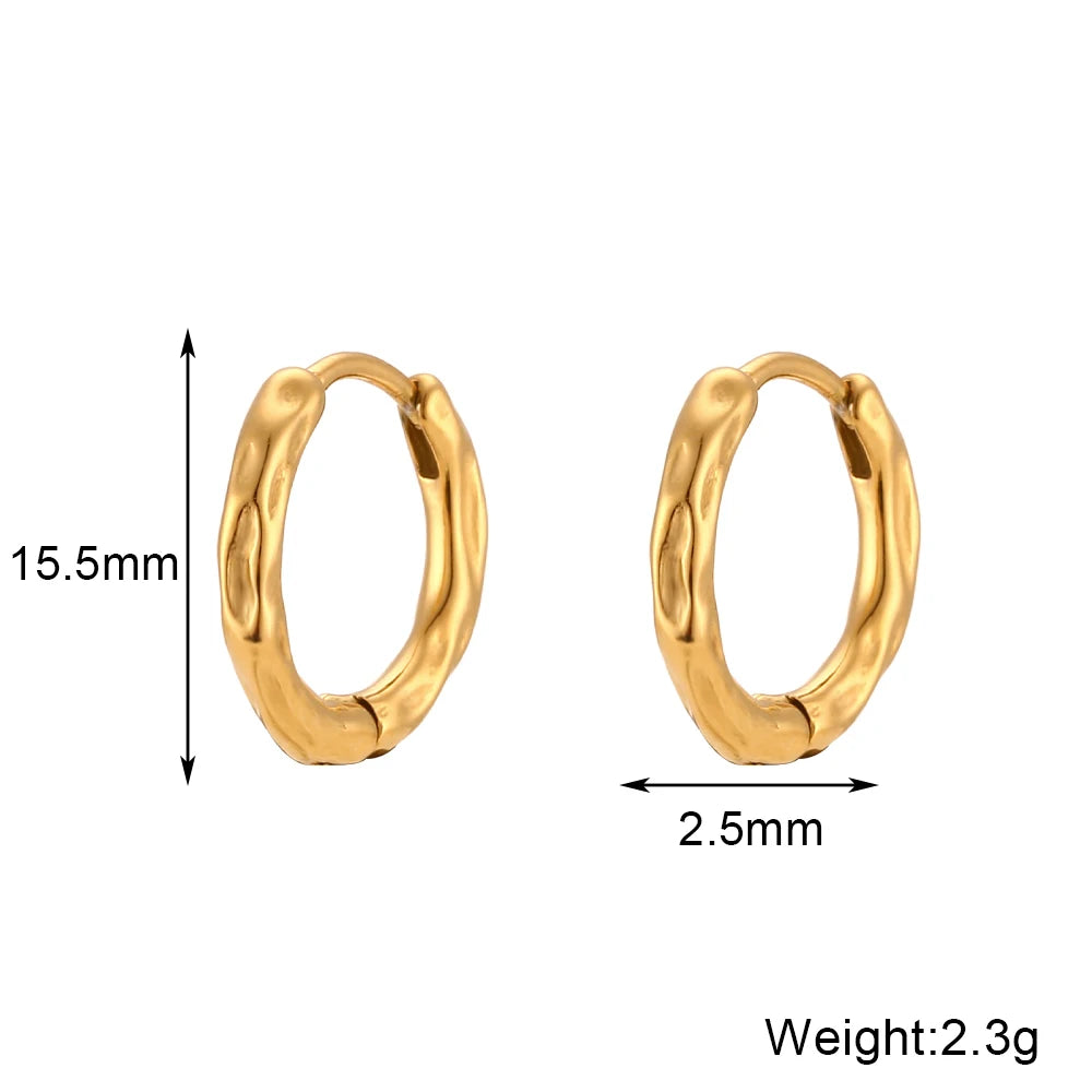 Vintage Gold Plated Hoop Earrings