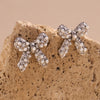 Pearl Zircon Bow Earrings