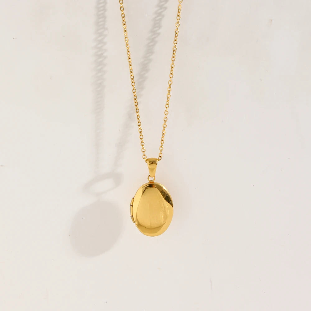 Memory Locket Gold Necklace