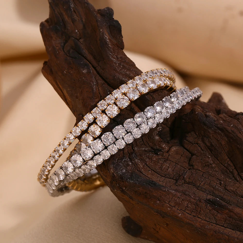 Elegant Zircon Square Bracelet