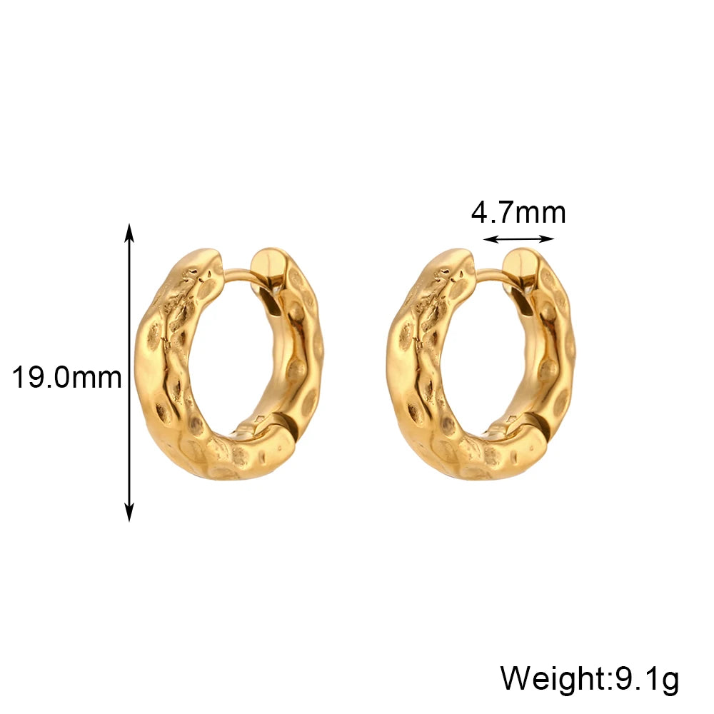 Vintage Gold Plated Hoop Earrings