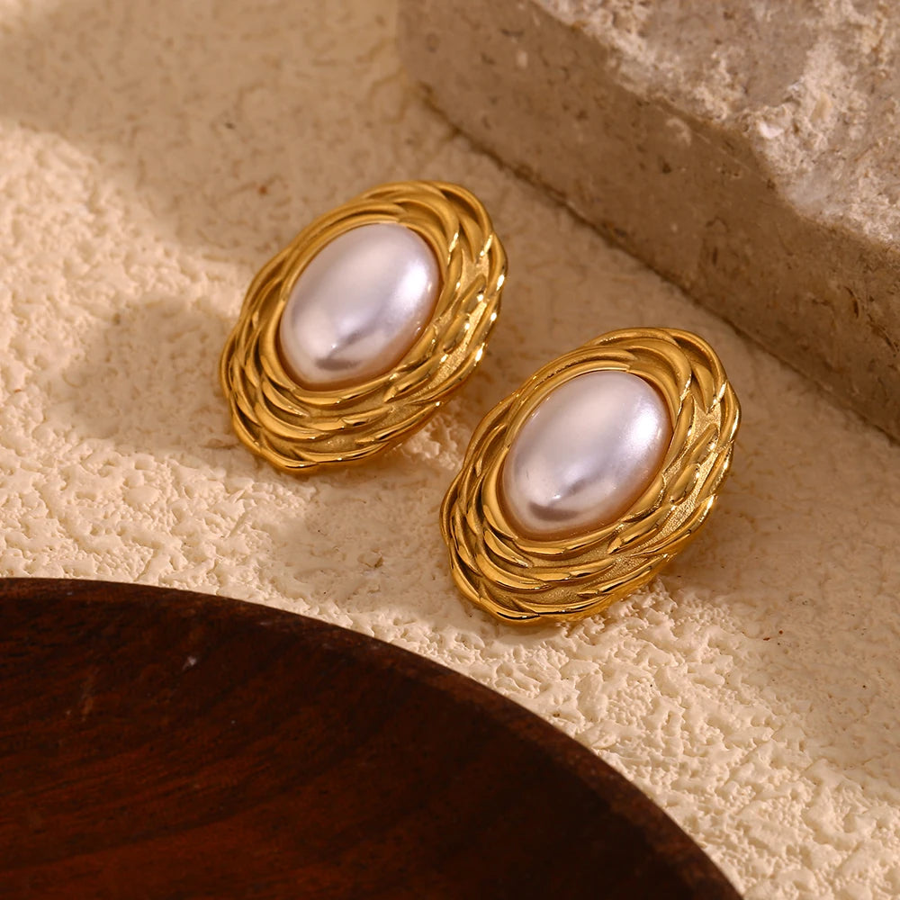 Vintage Pearl Earring Ring Set