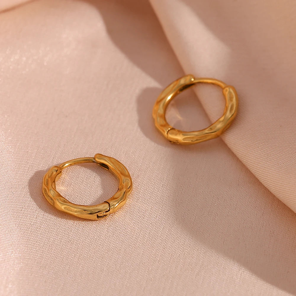 Vintage Gold Plated Hoop Earrings