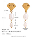 Shell Pearl Tassel Earrings