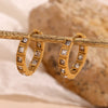 Timeless Square Zircon Hoop Earrings