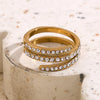 Three Layer Rhinestone Ring