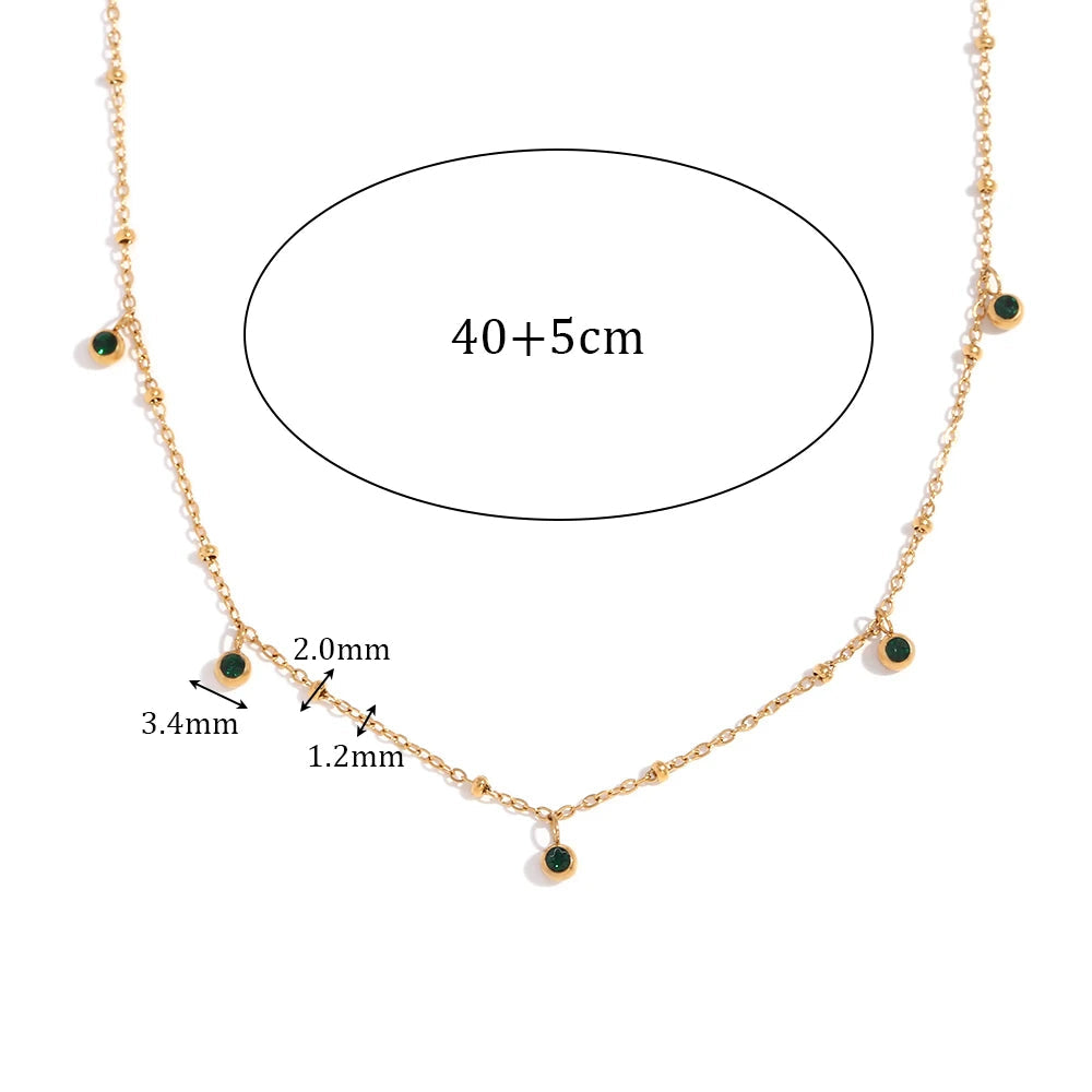 Zircon 18K Gold Necklace