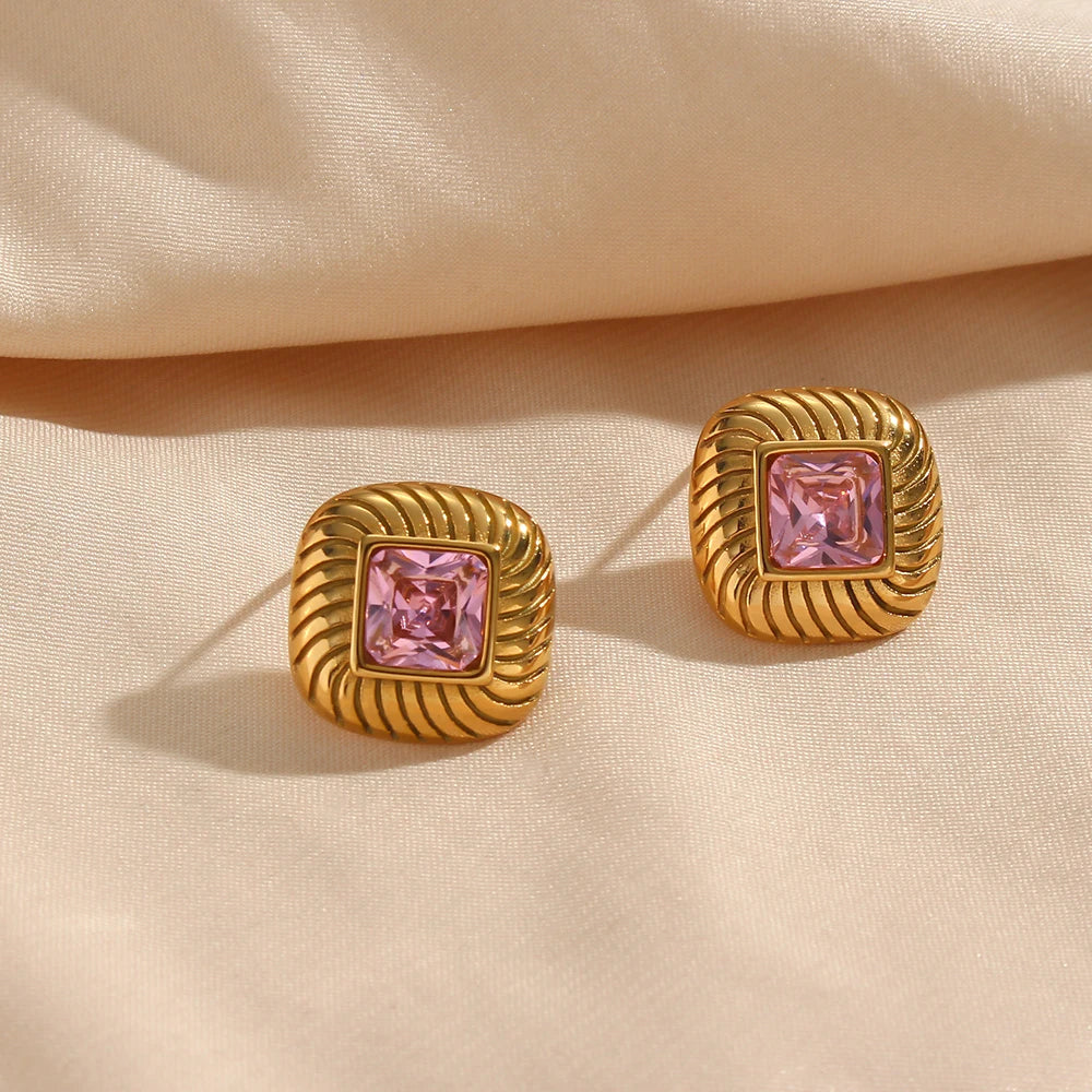 Luxury Zircon Stud Earrings